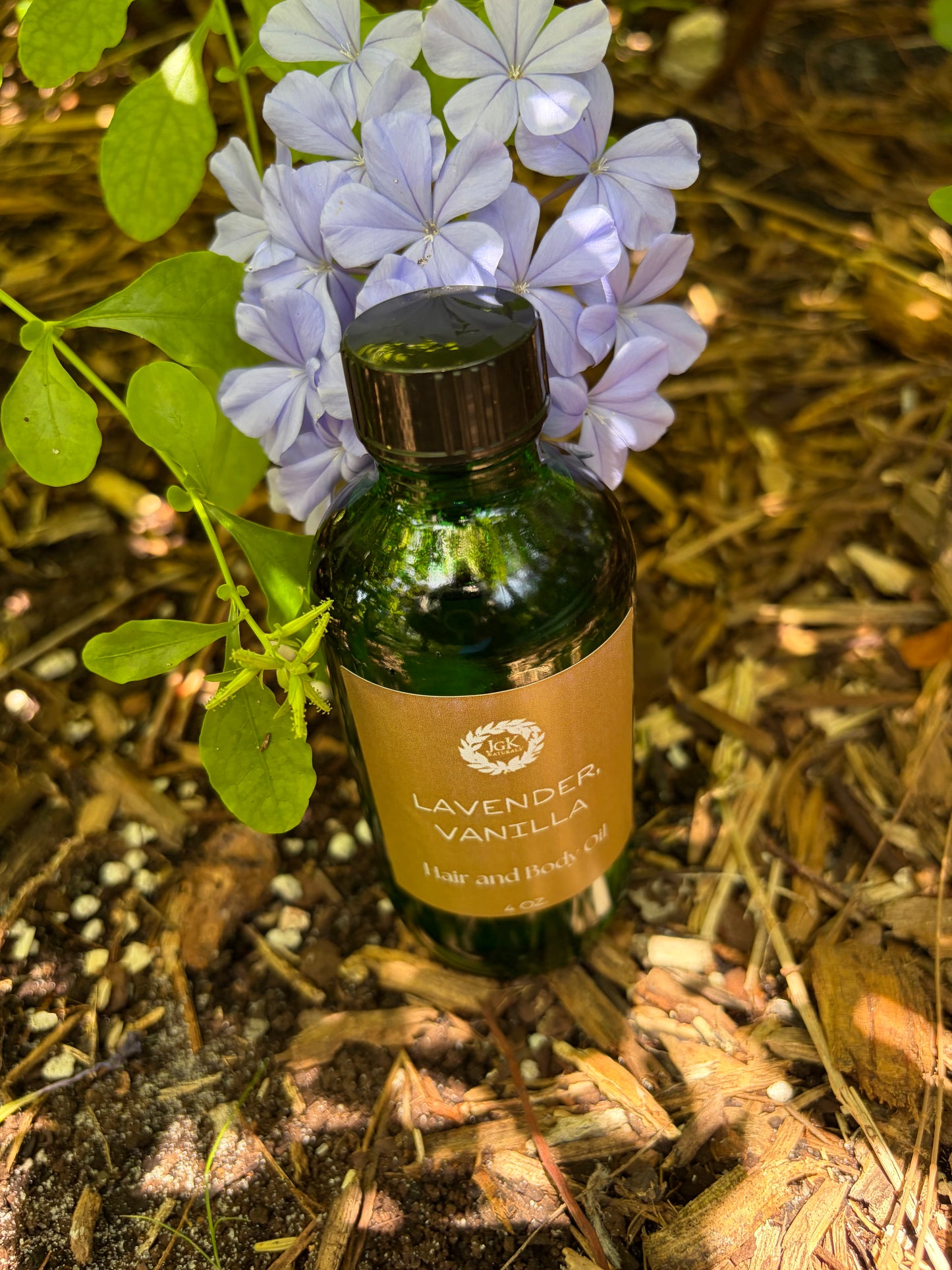 LAVENDER, VANILLA HAIR AND BODY OIL  (for oily hair and skin)                (feminine natural scent)
