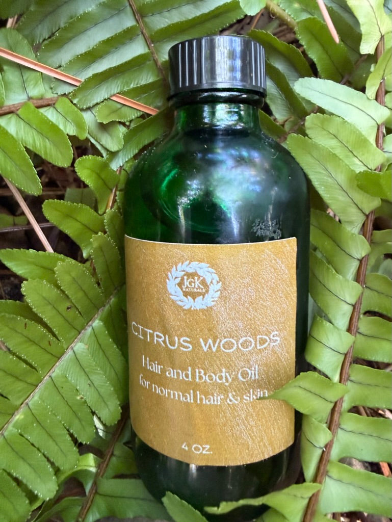 CITRUS WOODS HAIR AND BODY OIL                (for normal hair and body)