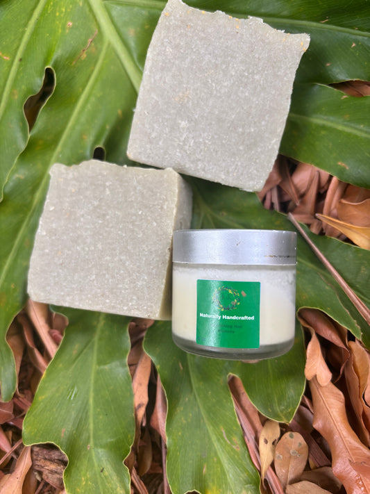 NATURAL SHAMPOO SOAP BAR AND NATURAL HAIR POMADE COMBO